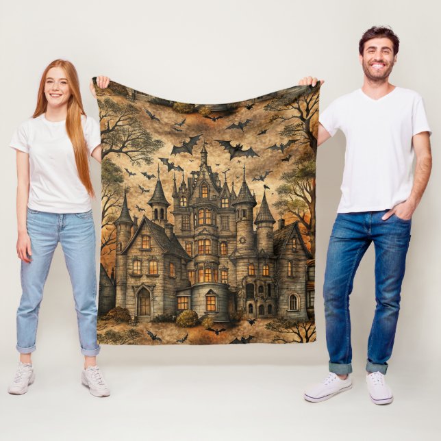 Cobertor De Velo Vintage Haunted House (2) (In Situ)