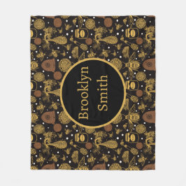 Cobertor De Velo Vintage Honey Bumblebee Black