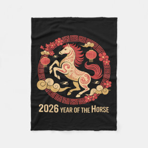 Cobertor De Velo Vintage Horse 2026 Zodiac Chinês Ano Novo Do