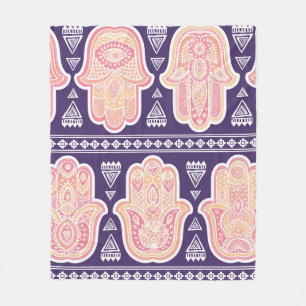 Cobertor De Velo Vintage: mão indiana desenhada símbolo hamsa sem