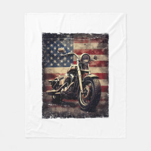 Cobertor De Velo Vintage Motorcycle USA Flag Retro Biker American