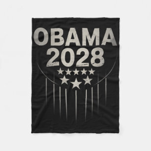 Cobertor De Velo Vintage Obama 2028 Engraçado Eleição Política Patr