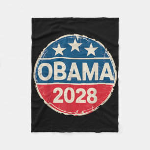 Cobertor De Velo Vintage Obama 2028 Engraçado Eleição Política Patr