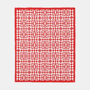 Cobertor De Velo Vintage Red Christmas Geométrico Quilart Design