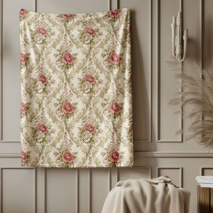 Cobertor De Velo Vintage Refinado Floral Damask Chic Elegant Space