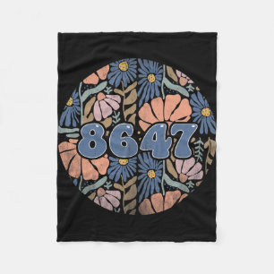 Cobertor De Velo Vintage Retro 8647 Sutil Anti Trump 86 47 Floral