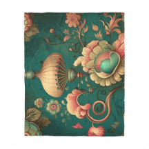 Vintage retro design floral verde