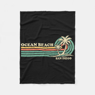 Cobertor De Velo Vintage Retro Summer Vacage San Diego Ocean Beac
