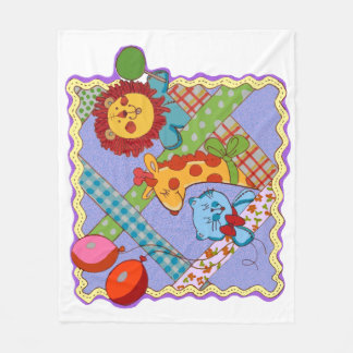 Cobertor De Velo Vintage Safari Animals Fleece Blanket