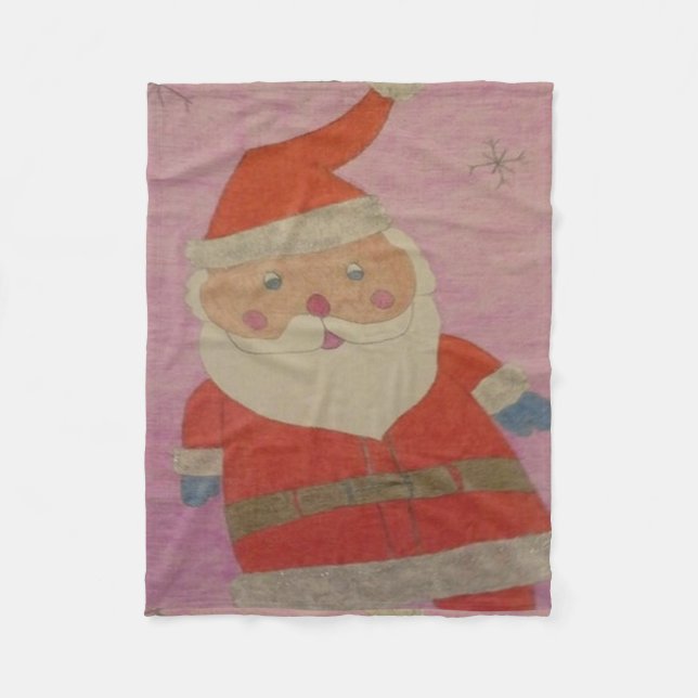 Cobertor De Velo Vintage Santa Claus (Frente)