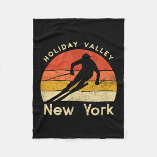 Cobertor De Velo Vintage Ski Holiday Valley New York Mountain