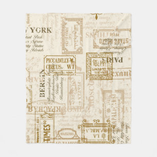 Cobertor De Velo Vintage street assina um padrão uniforme em co per