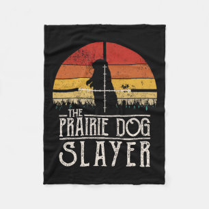 Cobertor De Velo Vintage Sunset Prairie Dog Hunting Prairie Dog Sla