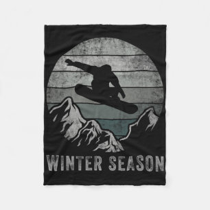Cobertor De Velo Vintage Sunset Ski Snowboard Skiting Mountain Wint