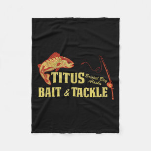 Cobertor De Velo Vintage Titus Bait And Tackler, Pesca Homens