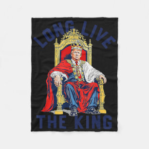 Cobertor De Velo Vintage Trump Vive O Patriótico Rei Americano