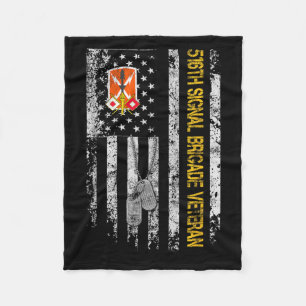 Cobertor De Velo Vintage U.A Flag 516th Signal Brigade Vet Militar