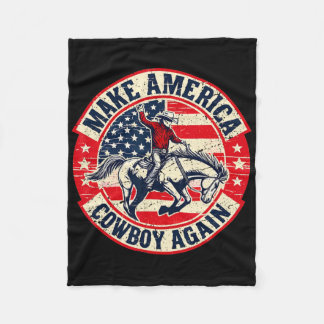 Cobertor De Velo Vintage Western Rodeo Usa Flag Torna A América Uma