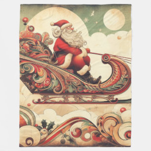 Cobertor De Velo vintage/whimsical/papais noeis/Natal