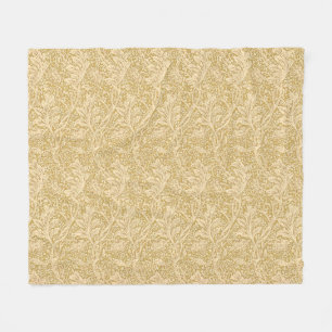 Cobertor De Velo Vintage William Morris Arcadia Gold Sem Costura