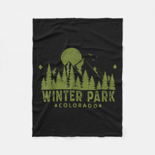 Cobertor De Velo Vintage Winter Park Colorado Co Ski Mountain Outdo