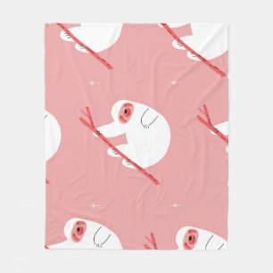 Cobertor De Velo Vintagem Tropical Vermelha Rosa