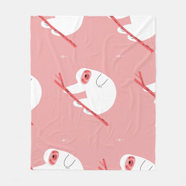 Cobertor De Velo Vintagem Tropical Vermelha Rosa (Frente)
