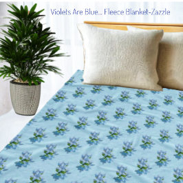 Cobertor De Velo Violetas São Azuis.