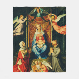 Cobertor De Velo Virgem com Menino, Sta. Adelheid e S. Francisco