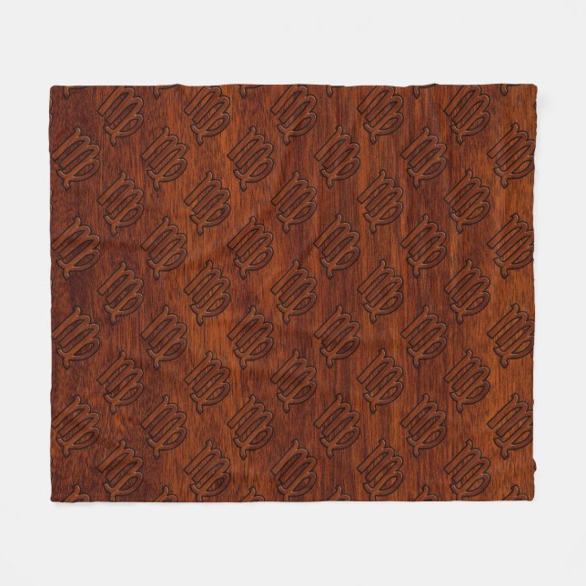 Cobertor De Velo Virgo Zodiac - Sinal de Rich Mahogany - Estilo de  (Frente (Horizontal))