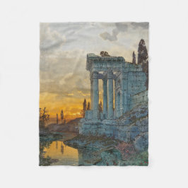 Cobertor De Velo Visão do Sul da Itália com as antigas ruínas roman