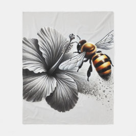 Cobertor De Velo Visão macro detalhada de uma abelha de mel