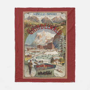 Cobertor De Velo Vista do poster do promocional do hotel do urso