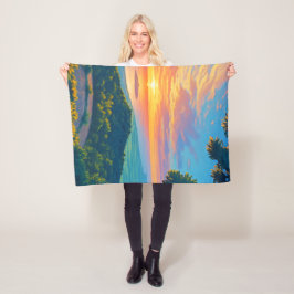 Cobertor De Velo Vista Sunset do Monte Jerai