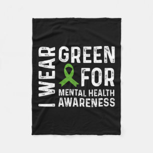 Cobertor De Velo Visto Verde Para Sensibilização Para A Saúde Menta