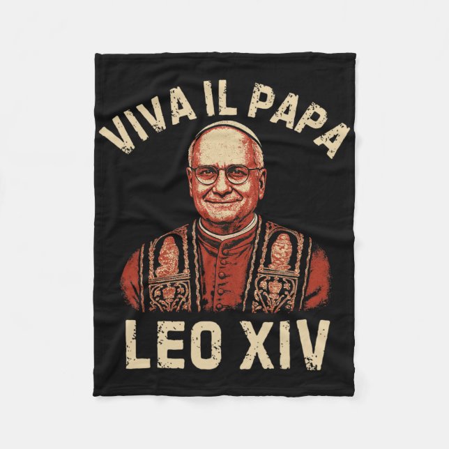 Cobertor De Velo Viva Il Papa Leo Xiv (Frente)