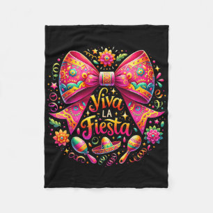 Cobertor De Velo Viva La Fiesta Coquette Arco Cinco De Mayo Mexican