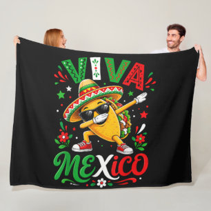 Cobertor De Velo Viva México Dabbing Taco Engraçado Sombrero