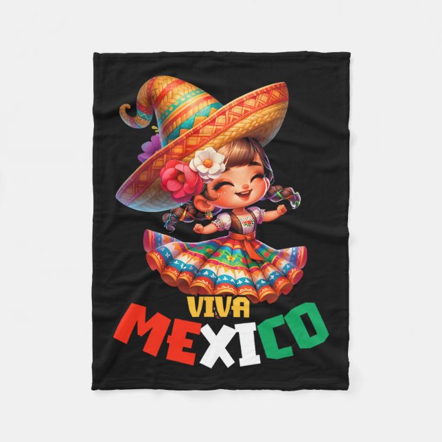Cobertor De Velo Viva México Dia da Independência Mexicana (Frente)