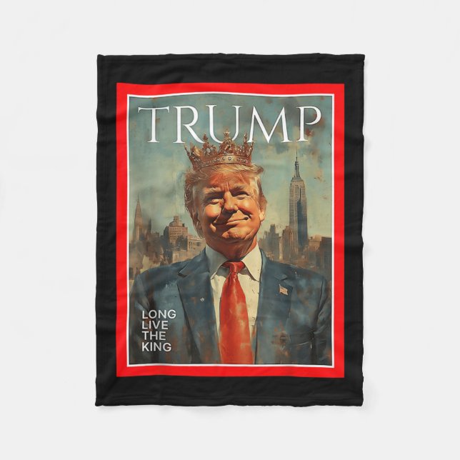 Cobertor De Velo Viva O Rei Trump (Frente)