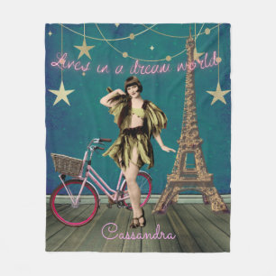 Cobertor De Velo Vive em um mundo de sonhos Arte Alterada Engraçad
