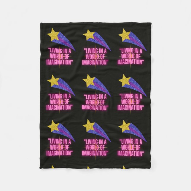 COBERTOR DE VELO VIVER NUM MUNDO DE IMAGINAÇÃO (Frente)