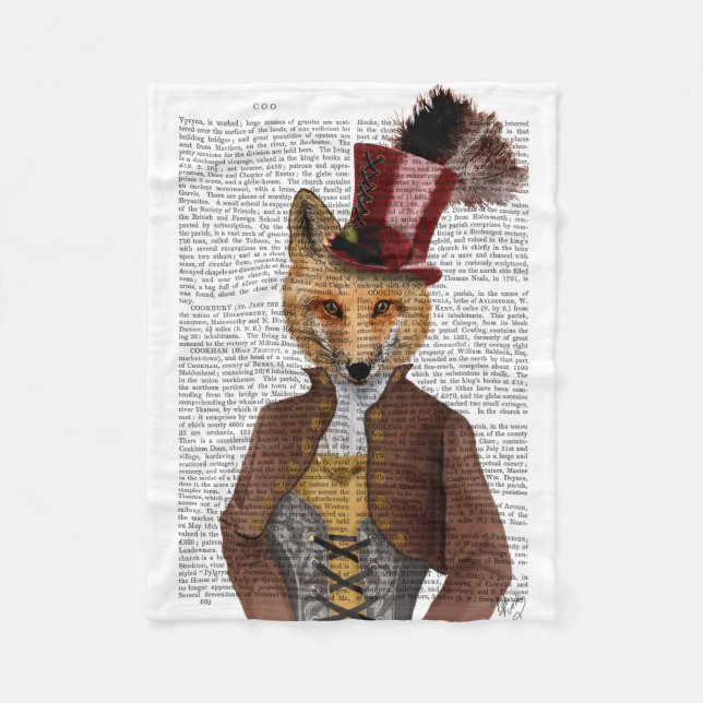 Cobertor De Velo Vivienne Steampunk Fox (Frente)