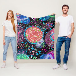 Cobertor De Velo Vizinhança Galáctica: Arte Abstrata