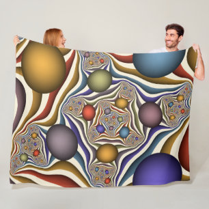 Cobertor De Velo Voando Para Cima, Colorida, Moderna, Arte Fractal