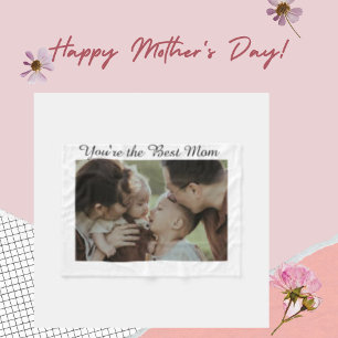 Cobertor De Velo Você é a melhor mãe, foto personalizada