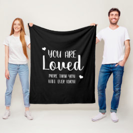 Cobertor De Velo Você É Amado Corações Preto Branco Rústico Campo