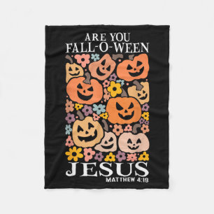 Cobertor De Velo Você é Fall-o-ween Jesus Abóboras Cristão Olá