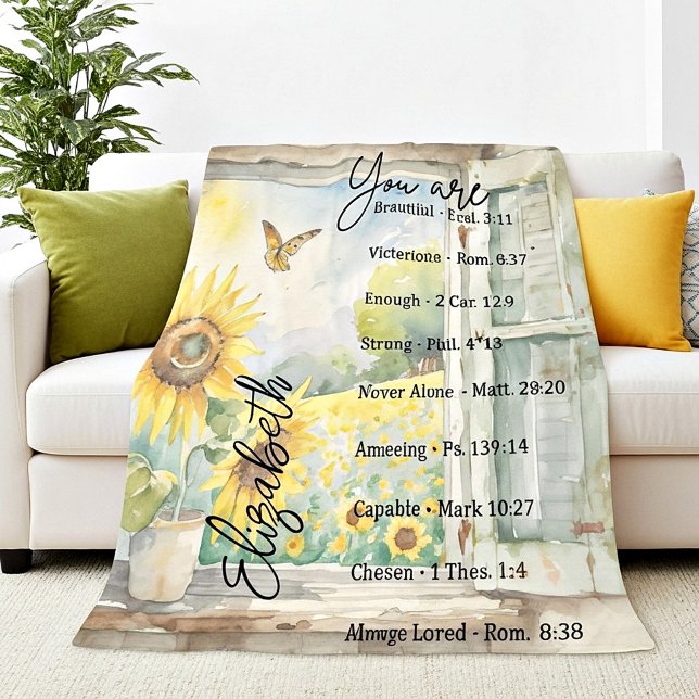 Cobertor De Velo Você é linda, personalizada Fleece Blanket (Criador carregado)