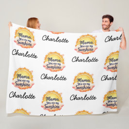 Cobertor De Velo Você É Meu Sol | Presente Sentimental Para A Mãe |